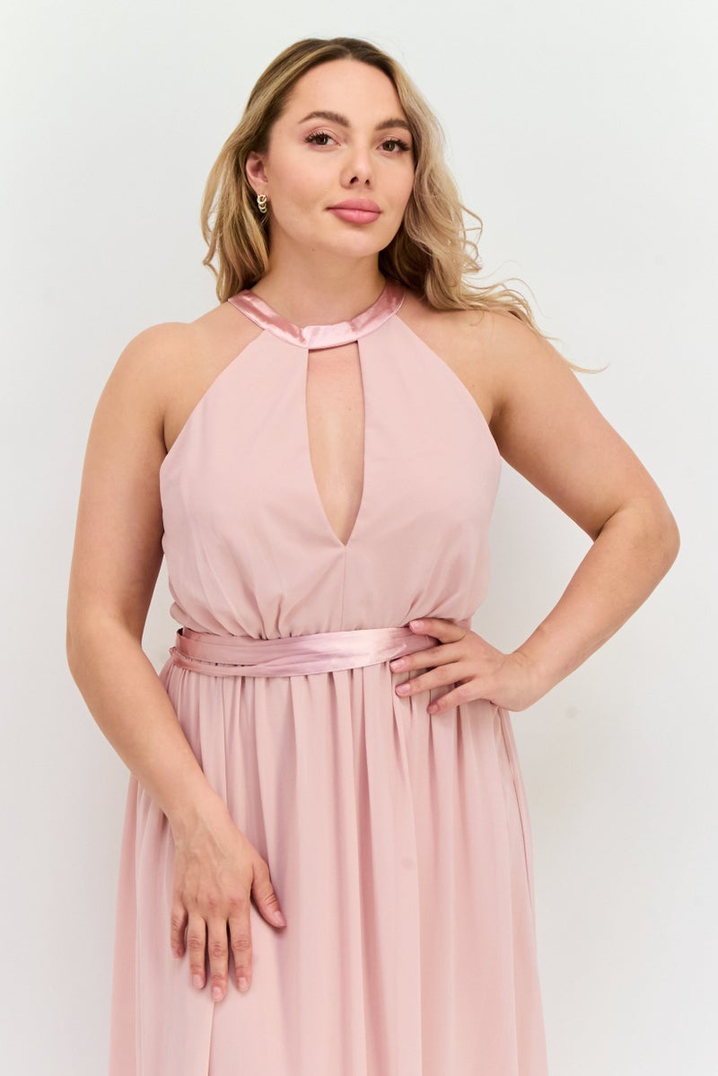 TFNC فستان ماكسي للنساء للوصيفات، وردي - Image 2